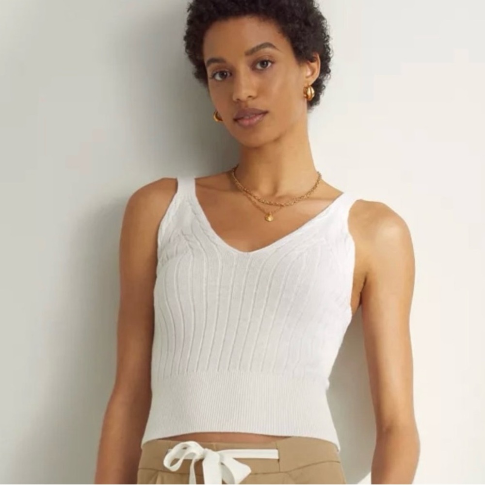 Wilfred Hot Pink Suzette merino wool knit sweater tank